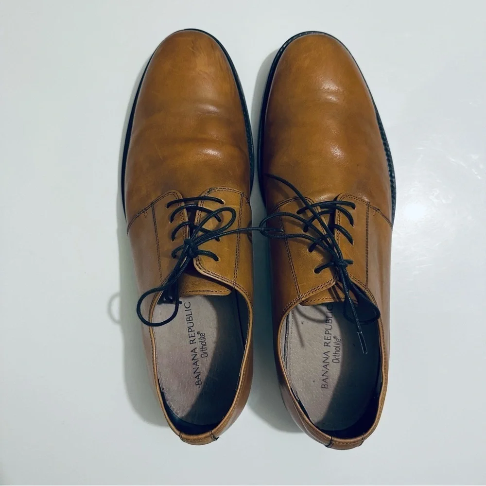Banana Republic Italian Leather Oxford Ortholite Brown Lace Up, Men’s Size 11